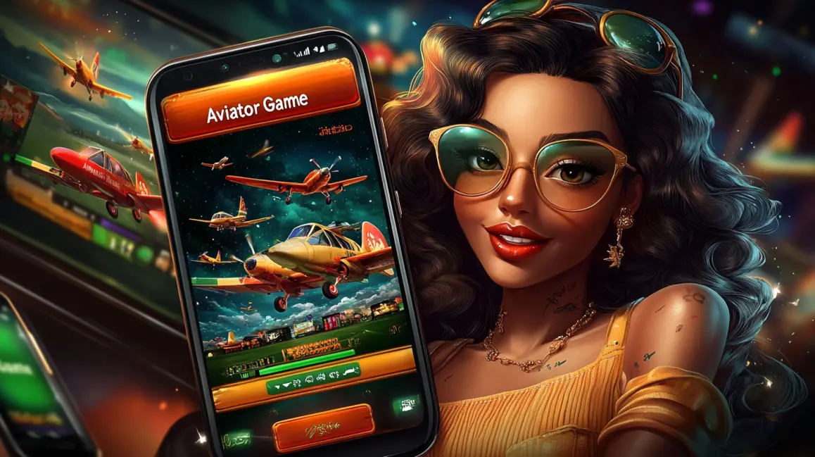 Take Flight with the Aviator Game at JL18. A stylish woman holds up a phone showing the 'Aviator Game', highlighting the thrilling and high-flying betting action you can enjoy on the JL18 mobile platform.